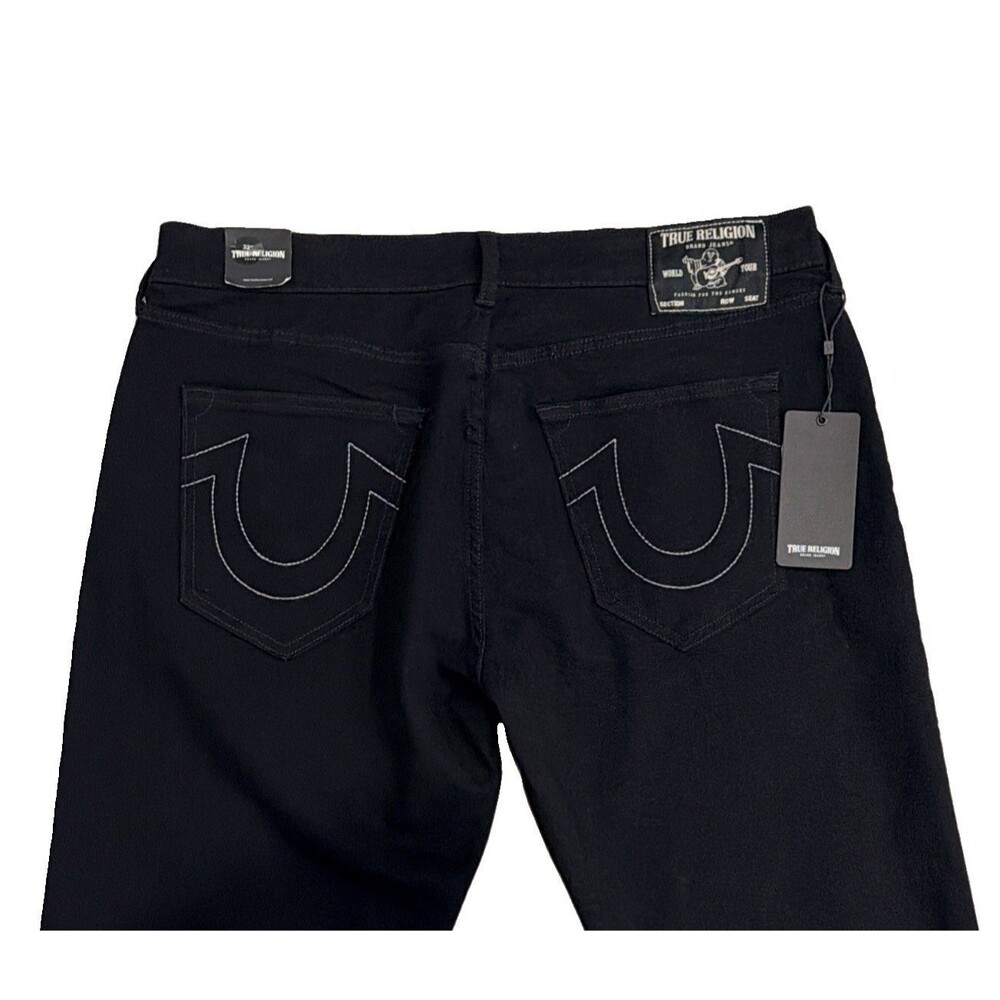 NWT True Religion Geno SN Rinse Relaxed Slim Jeans Men`s Size 36x32 Black